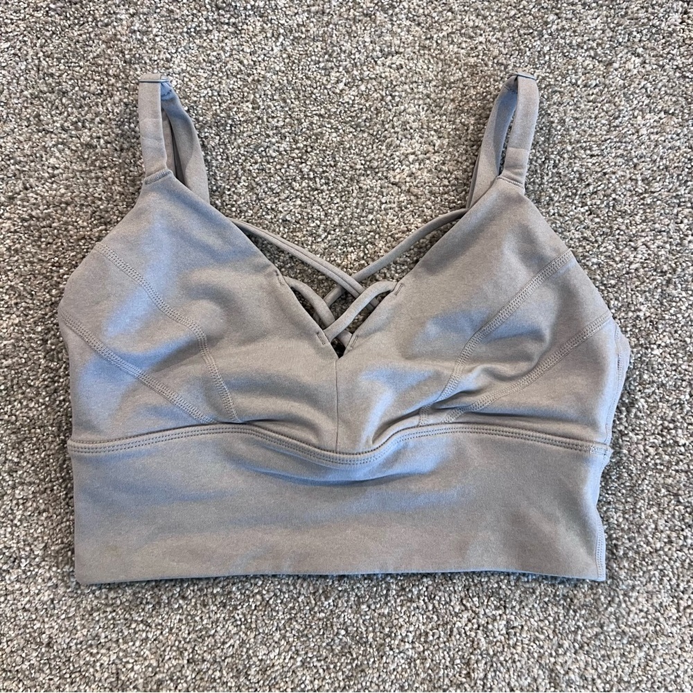 Prana Lyneah Yoga Bralette Bra Gray XS Gym Active Wireless Adjustable W11170405